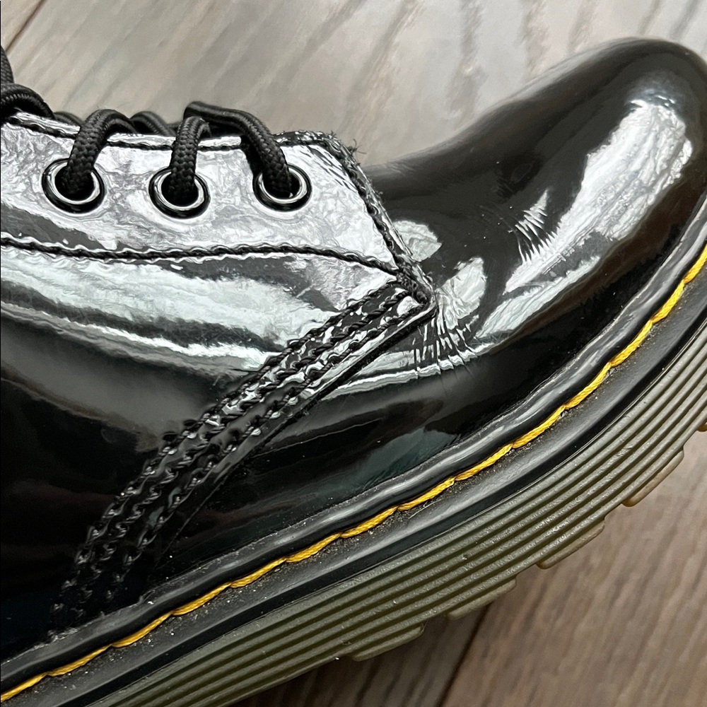 Dr. Martens Shiny Black Lace-Up Boots - Picture 13 of 16